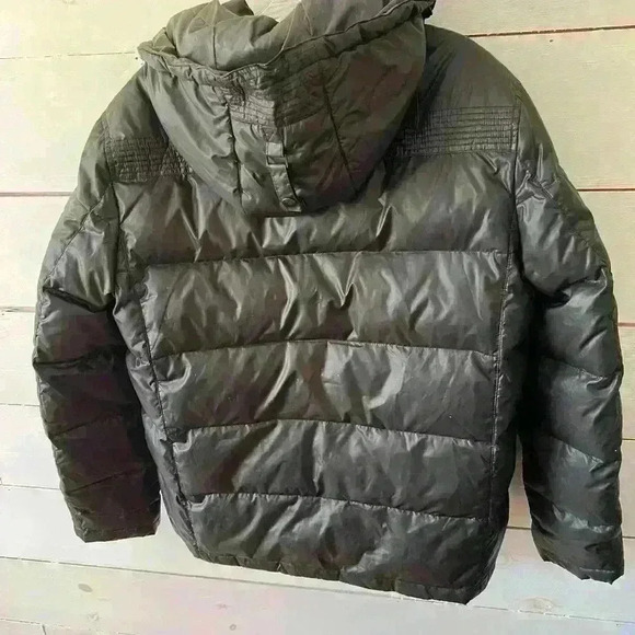 Kenneth Cole Reaction duck down heavy winter coat, sz large, black. See photos. - Picture 2 of 11